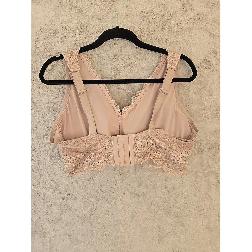Secret Treasures Full Figure Size 3X Bralette Lot Of 3 - 2 Suntan, 1 Pebble Gray